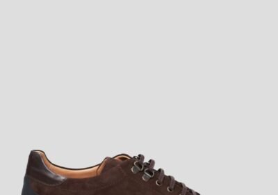 Ανδρικό-Καφέ-Lace-up-Leather-Sneakers-PHILIPPE-LANG