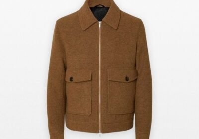 Ανδρικό-Καφέ-Mens-Wool-Blend-Jacket-SELECTED-HOMME