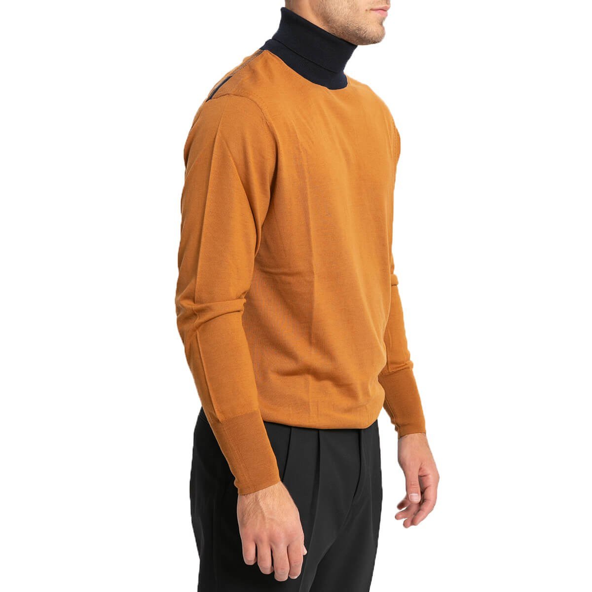 Ανδρικό Καφέ Ribbed High Neck HOSIO