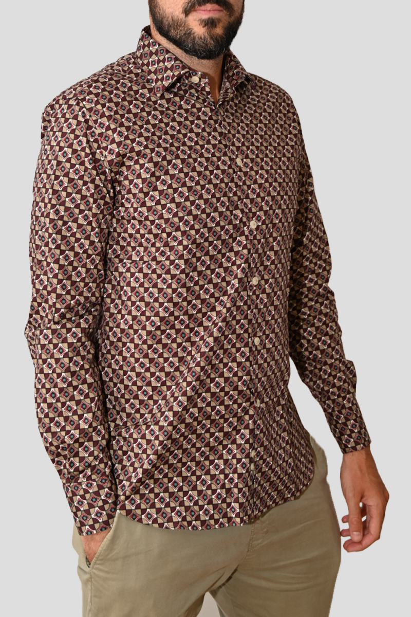 Ανδρικό Καφέ Shirt In Brown MIRCAM