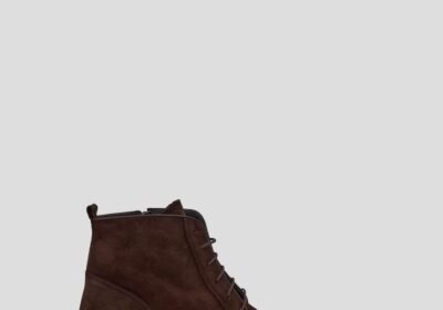 Ανδρικό-Καφέ-Suede-Lace-Up-Boots-PHILIPPE-LANG