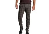 Ανδρικό Καφέ Tartan Tailored Trousers/Brown FOUR TEN