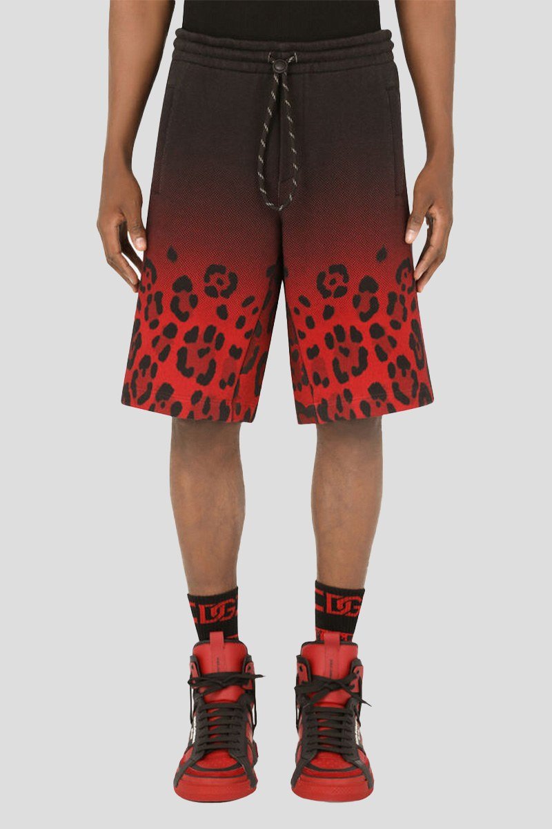 Ανδρικό Κόκκινο Jersey Leopard Jogging DOLCE&GABBANA