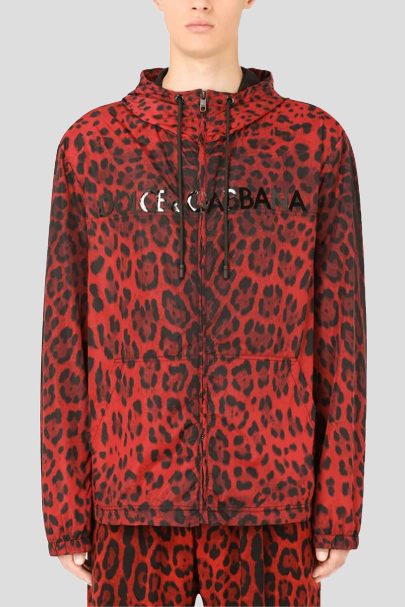 Ανδρικό Κόκκινο Leopard Print Nylon DOLCE&GABBANA