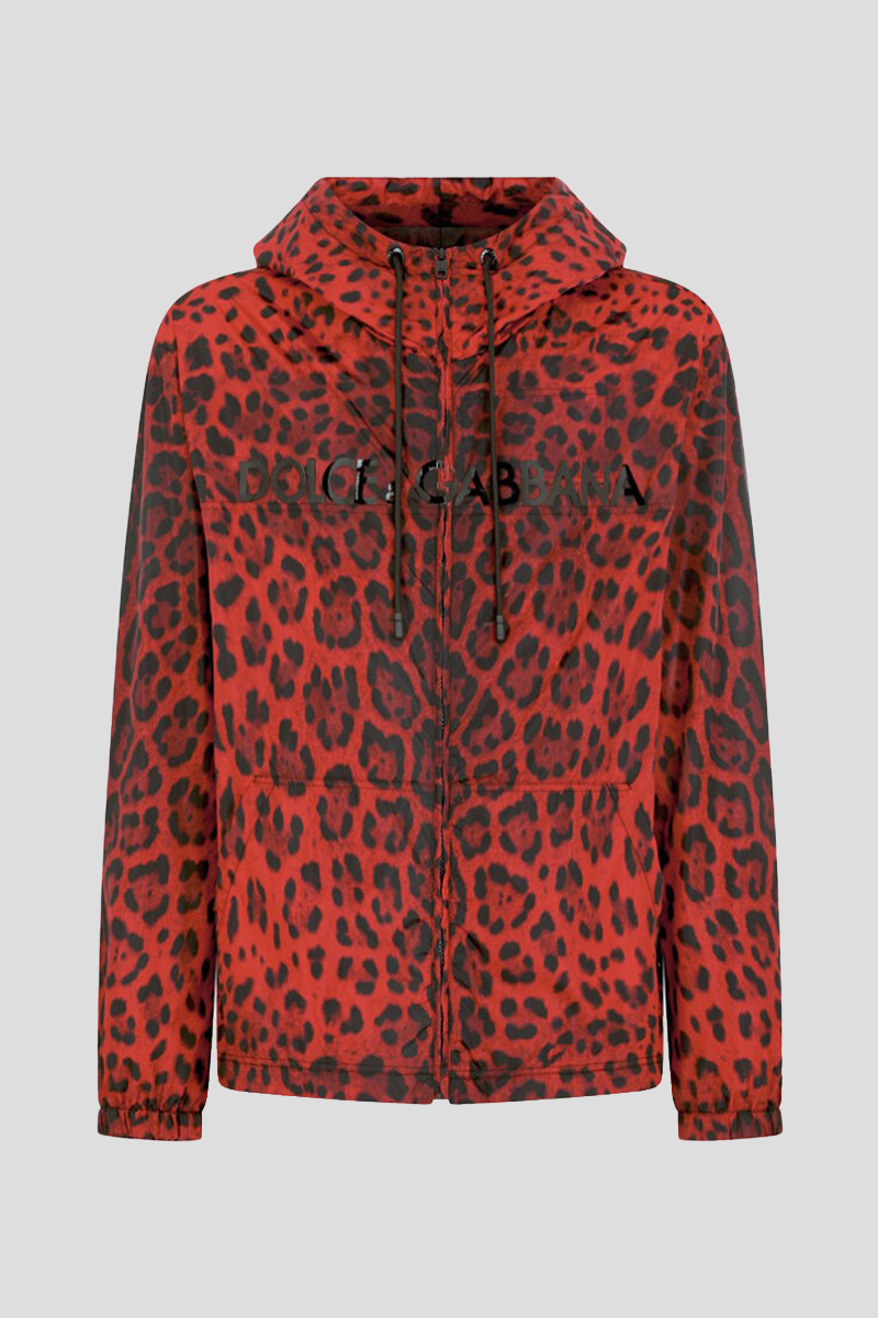 Ανδρικό Κόκκινο Leopard Print Nylon DOLCE&GABBANA