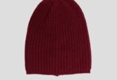Ανδρικό Κόκκινο Ribbed Cashmere Beanie/Bordeaux RAFFAELLO BETTINI