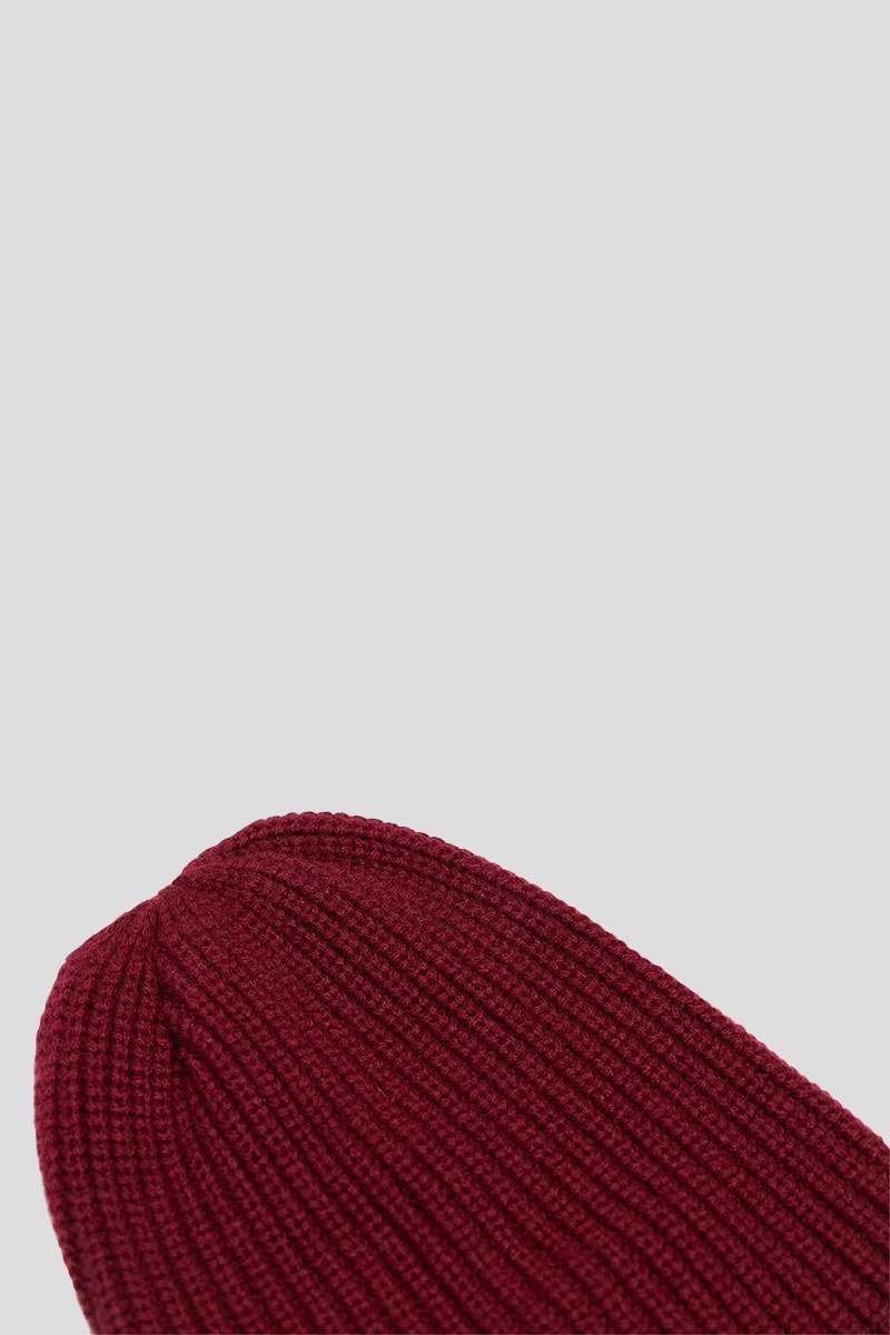 Ανδρικό Κόκκινο Ribbed Cashmere Beanie/Bordeaux RAFFAELLO BETTINI