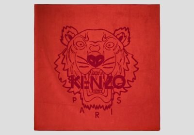 Ανδρικό-Κόκκινο-Tiger-Logo-Beach-Towel-KENZO