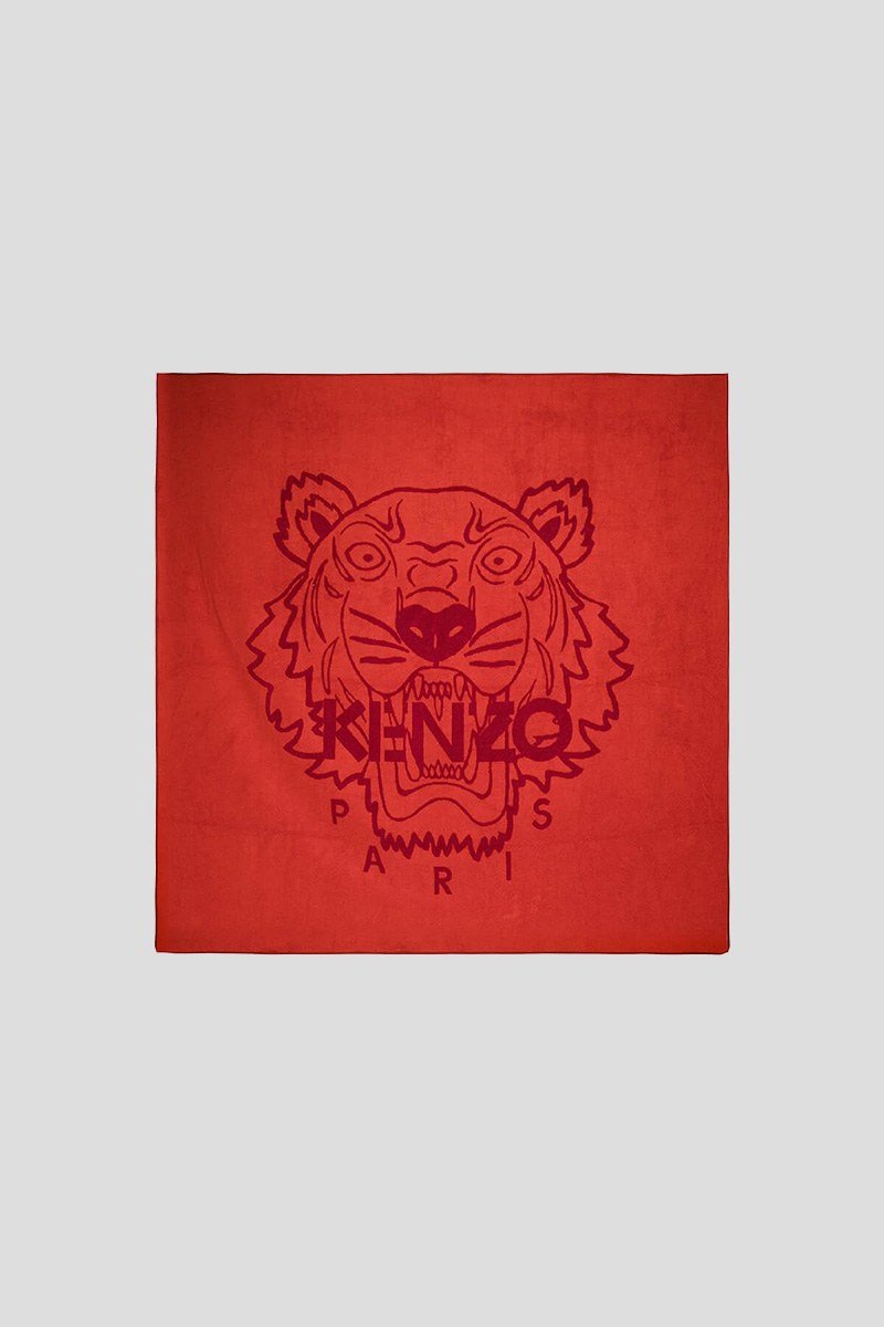 Ανδρικό-Κόκκινο-Tiger-Logo-Beach-Towel-KENZO