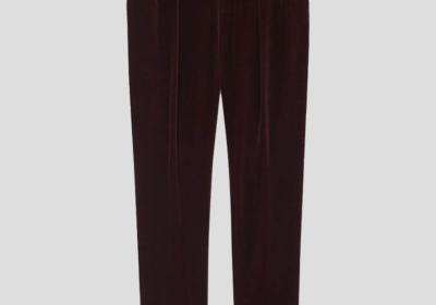 Ανδρικό-Κόκκινο-Velvet-Carrot-Fit-Pants-SAINT-LAURENT