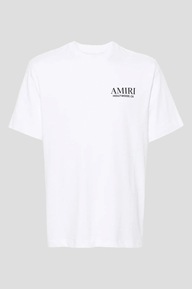 Ανδρικό-ΛΕΥΚΟ-Bones-Stacked-Cotton-T-shirt-AMIRI