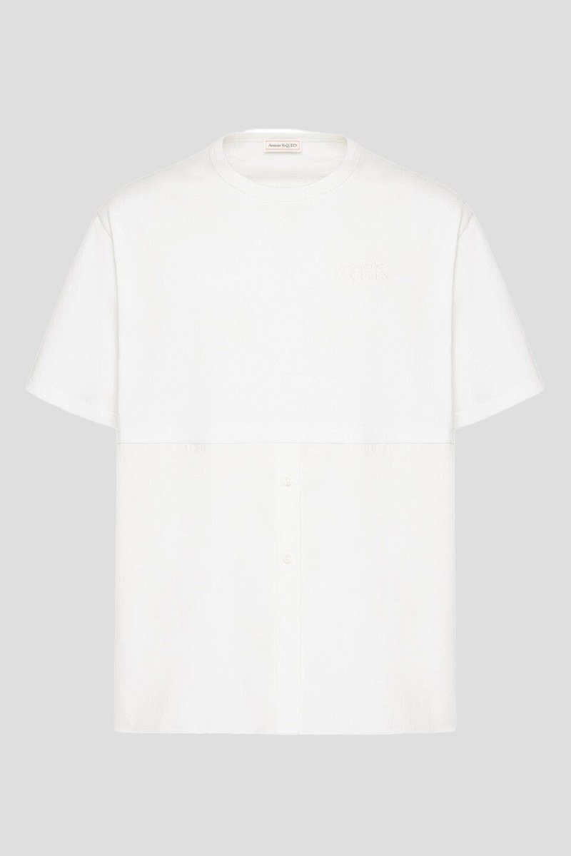 Ανδρικό-ΛΕΥΚΟ-T-Shirt-with-Shirt-detail-ALEXANDER-MCQUEEN