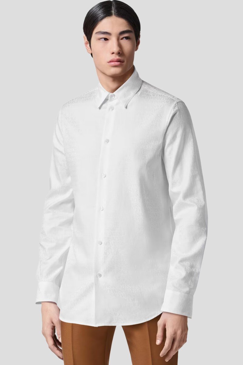 Ανδρικό Λευκό Allover Shirt In VERSACE