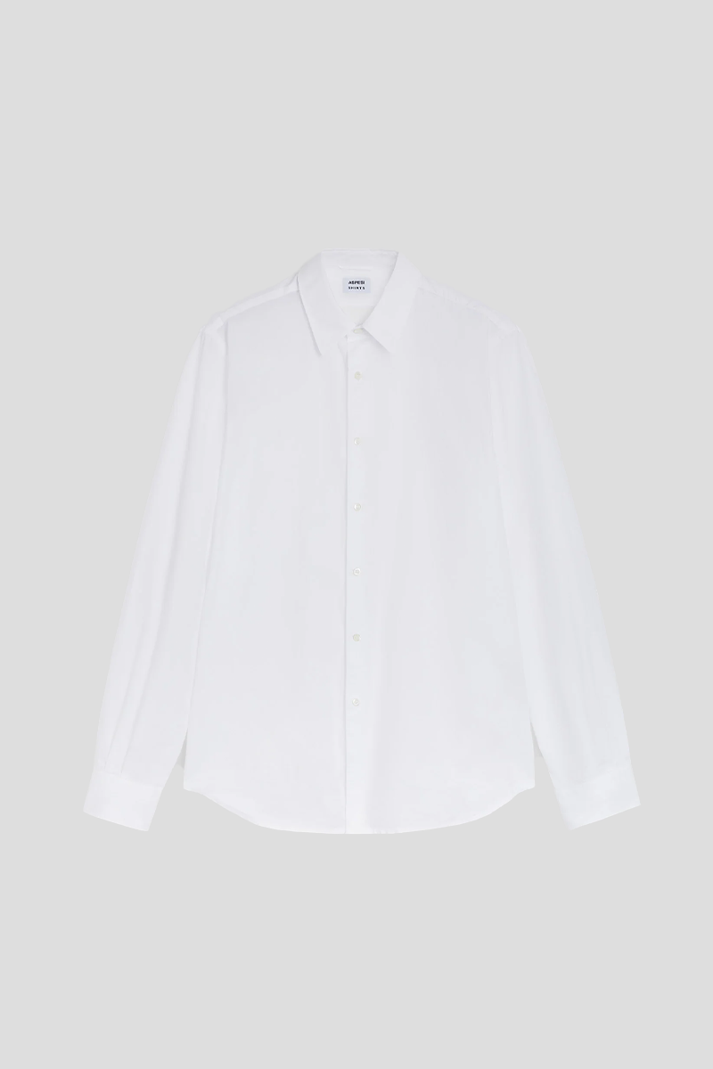 Ανδρικό Λευκό Cotton Poplin Shirt ASPESI