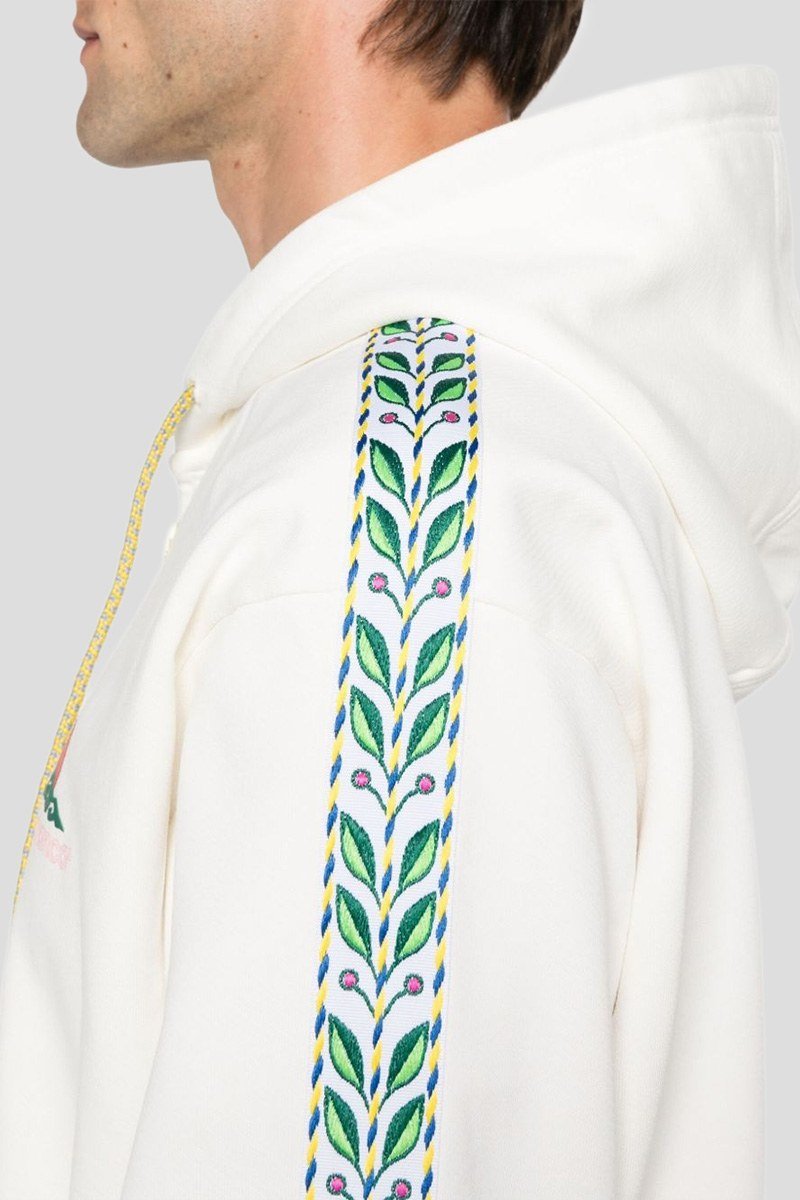 Ανδρικό Λευκό Embroidered Zip Up CASABLANCA