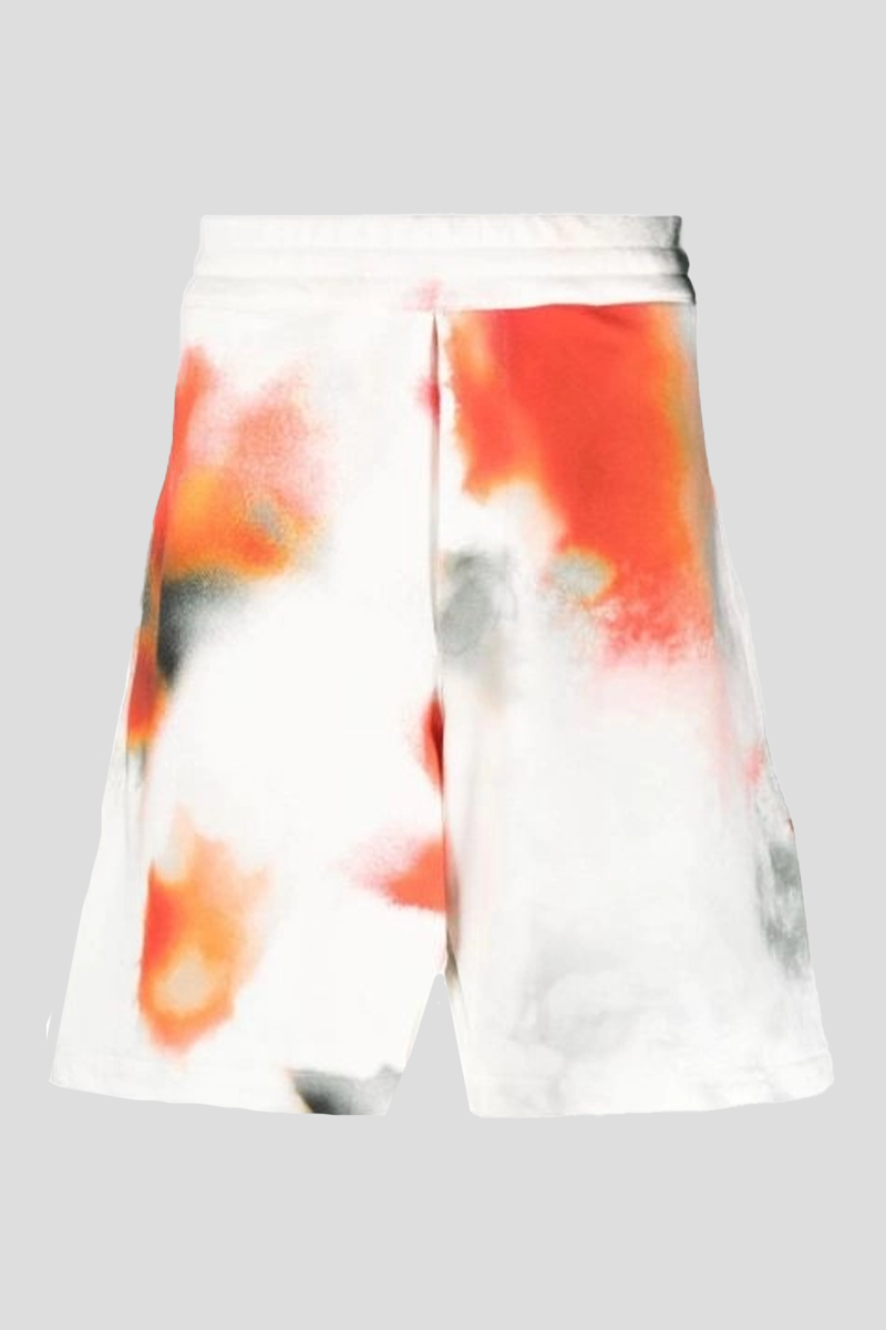 Ανδρικό-Λευκό-Flower-Shorts-ALEXANDER-MCQUEEN