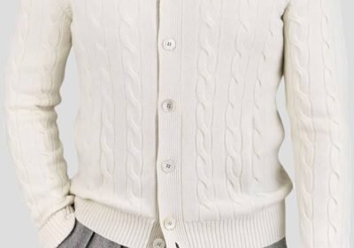 Ανδρικό-Λευκό-Jacket-Zip-Corean-GRAN-SASSO