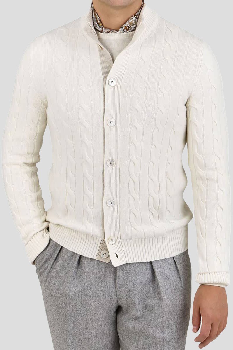 Ανδρικό-Λευκό-Jacket-Zip-Corean-GRAN-SASSO