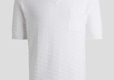 Ανδρικό-Λευκό-Knitted-Jacquard-Shirt-HUGO