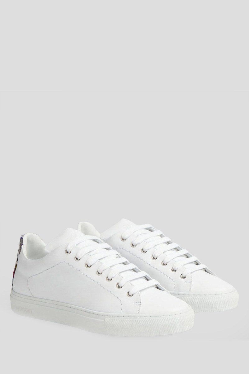 Ανδρικό Λευκό Leather Trainers With MISSONI