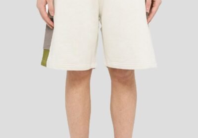 Ανδρικό-Λευκό-Logo-Print-Color-Block-Shorts-A-COLD-WALL
