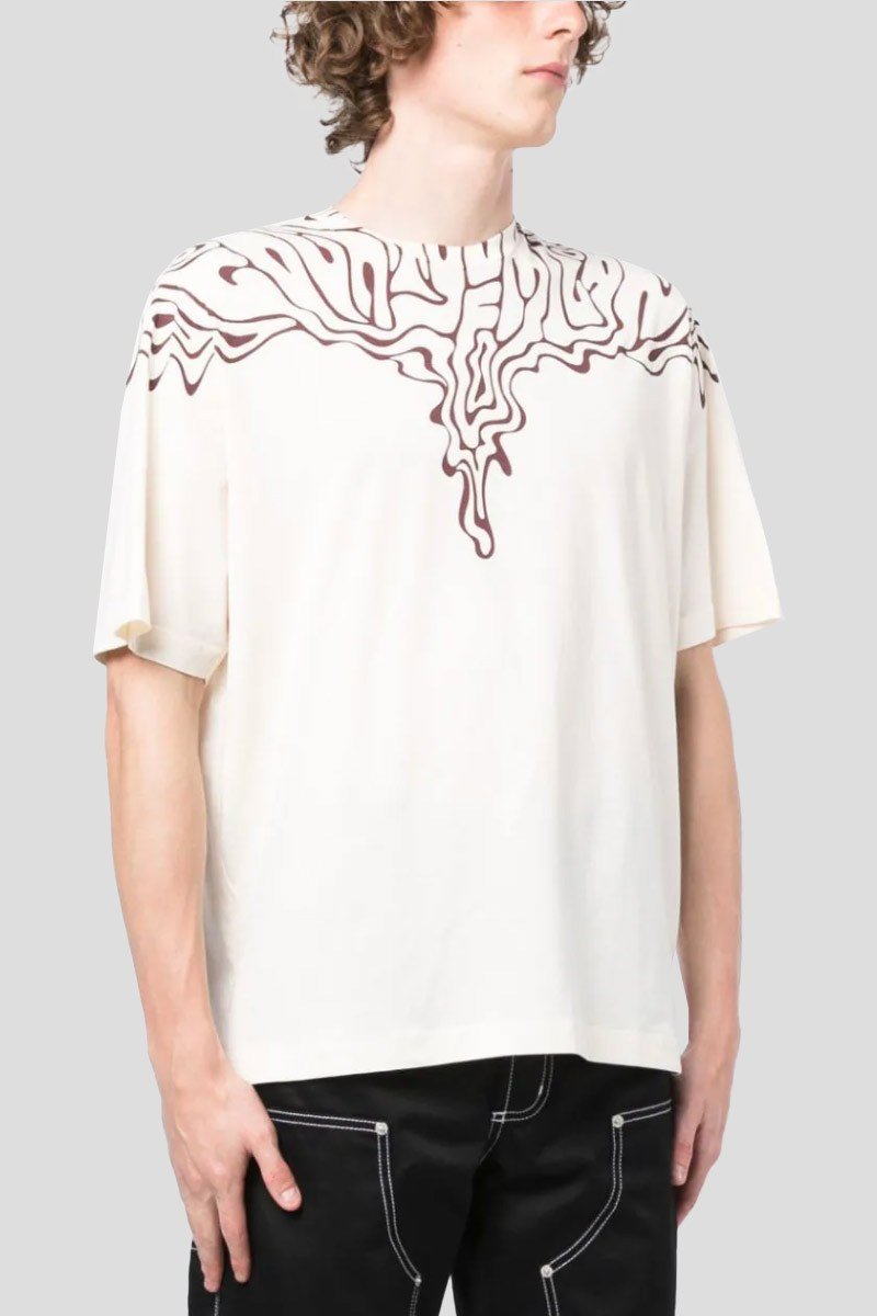Ανδρικό Λευκό Melt Feathers Tee MARCELO BURLON