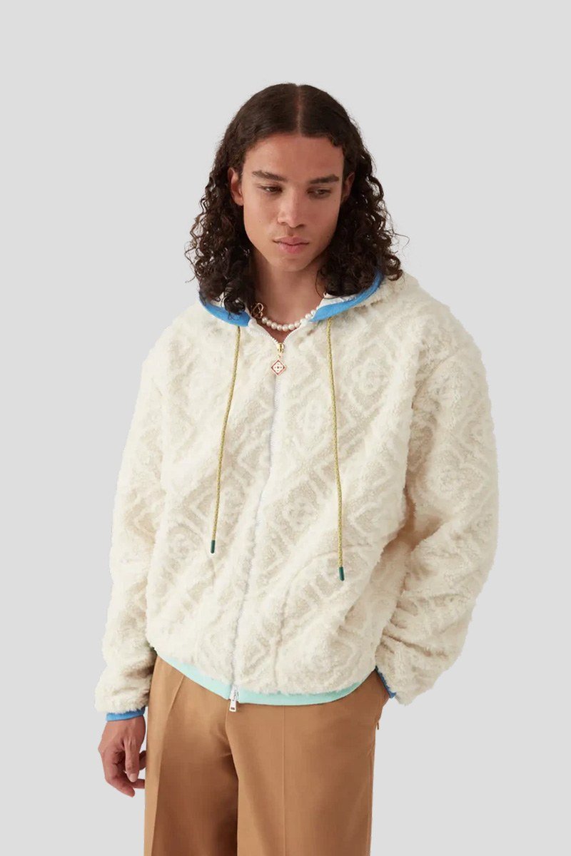 Ανδρικό Λευκό Monogram Jacquard Fleece CASABLANCA