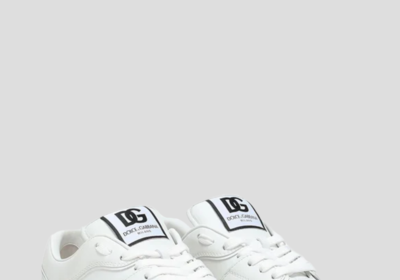 Ανδρικό-Λευκό-New-Roma-Sneakers-in-Nappa-Leather-DOLCEGABBANA