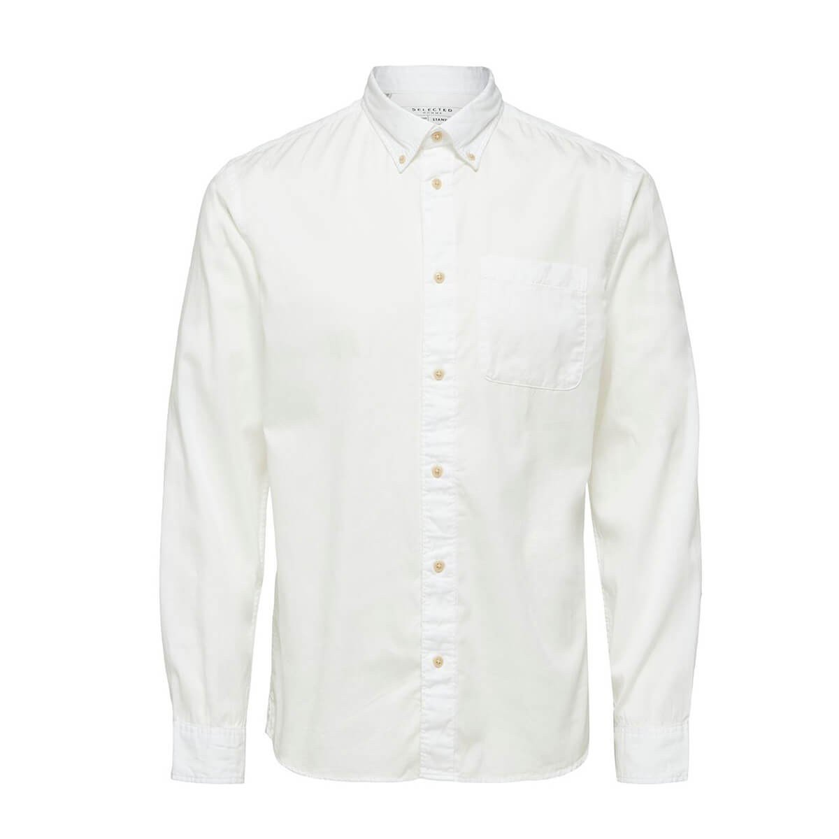 Ανδρικό-Λευκό-Patch-Pocket-ShirtWhite-SELECTED-HOMME