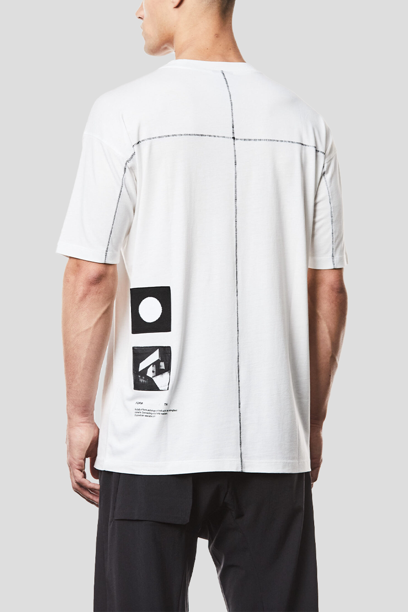 Ανδρικό Λευκό Printed Round Neck THOM KROM