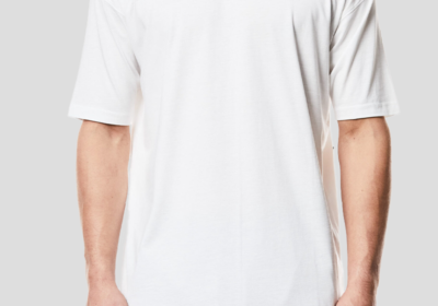 Ανδρικό-Λευκό-Printed-Round-Neck-Shirt-THOM-KROM