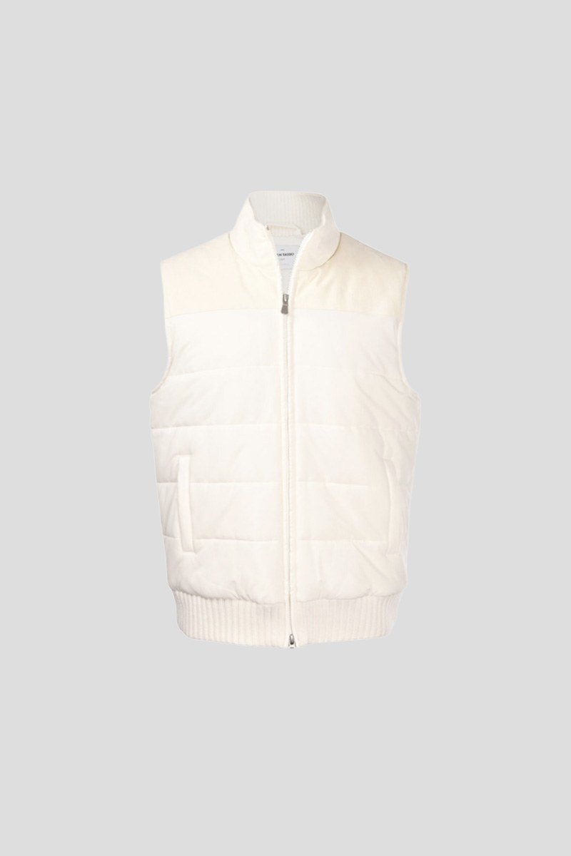Ανδρικό-Λευκό-Quilted-Vest-GRAN-SASSO