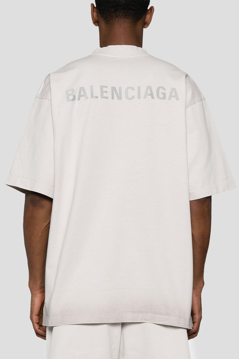 Ανδρικό Λευκό Reflective Logo Cotton BALENCIAGA
