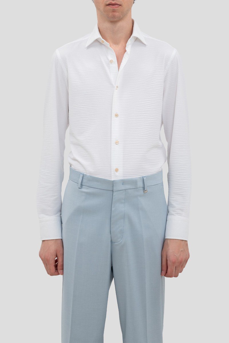 Ανδρικό-Λευκό-Regular-Embossed-Tecnho-Shirt-GHERARDI