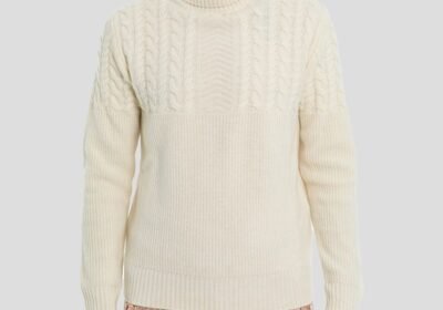 Ανδρικό-Λευκό-Turtleneck-KnitwearWhite-39MASQ