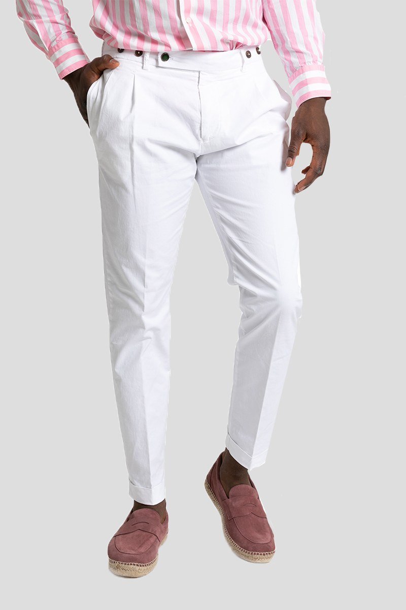 Ανδρικό-Λευκό-White-Barber-Trousers-BERWICH