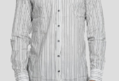 Ανδρικό Λευκό White Pinstripe Long BASTONCINO