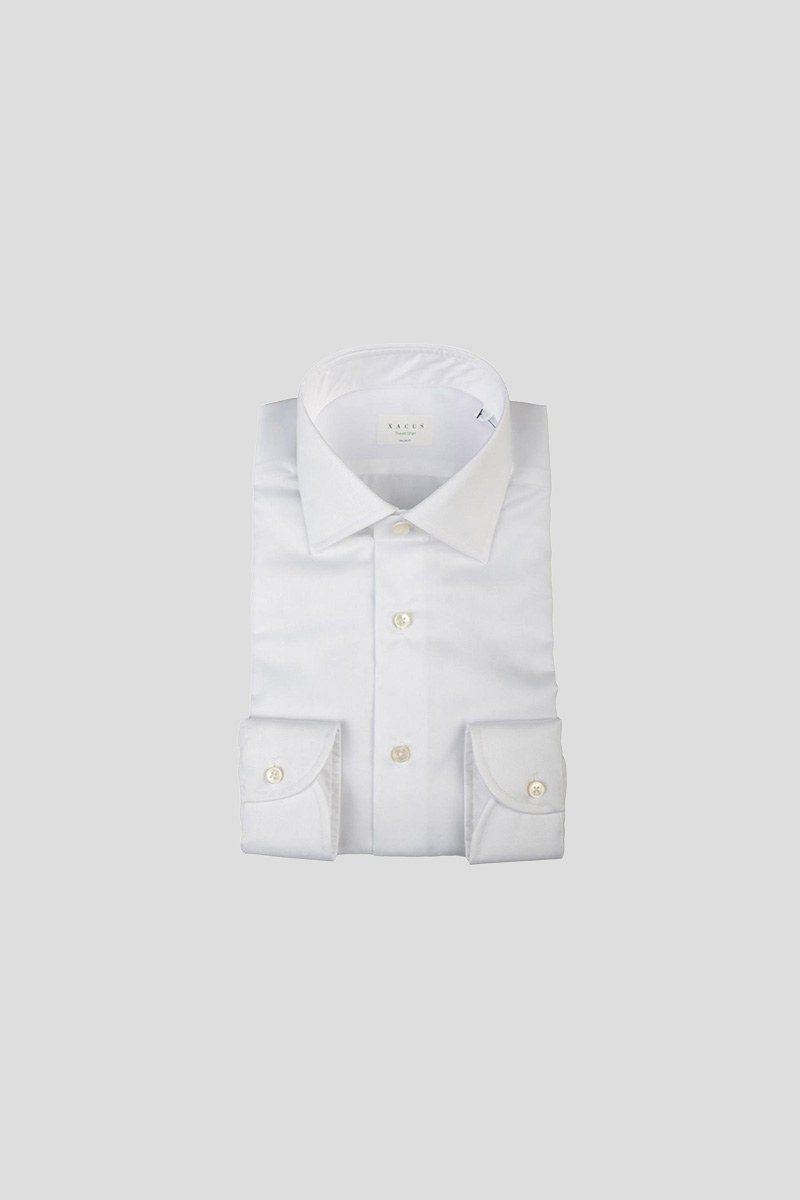 Ανδρικό-Λευκό-White-Twill-Solid-Colour-Travel-Shirt-XACUS