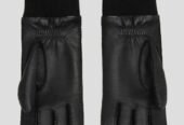 Ανδρικό ΜΑΥΡΟ Leather Patch Gloves AMI PARIS