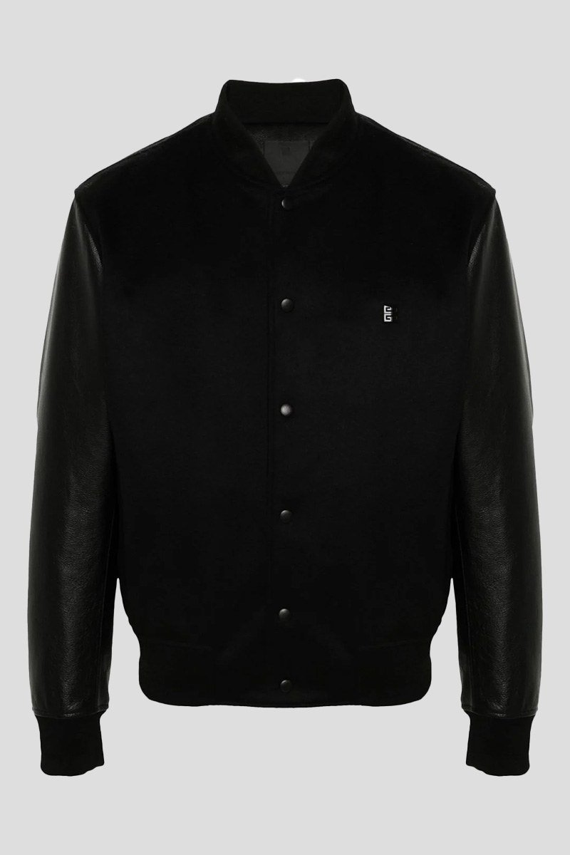Ανδρικό-Μαύρο-4G-Logo-Plaque-Bomber-Jacket-GIVENCHY
