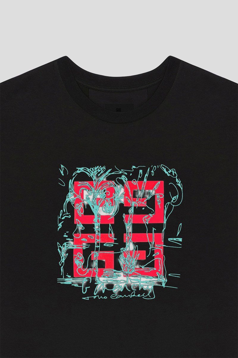 Ανδρικό Μαύρο 4G T shirt GIVENCHY