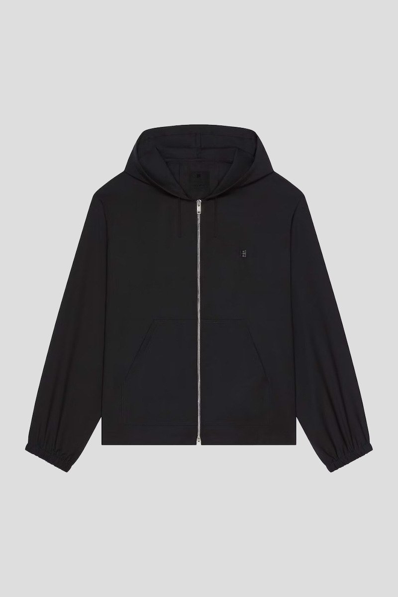 Ανδρικό-Μαύρο-4G-Wool-Zipped-Hoodie-GIVENCHY