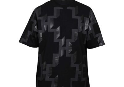 Ανδρικό-Μαύρο-All-Over-Cross-Tee-MARCELO-BURLON