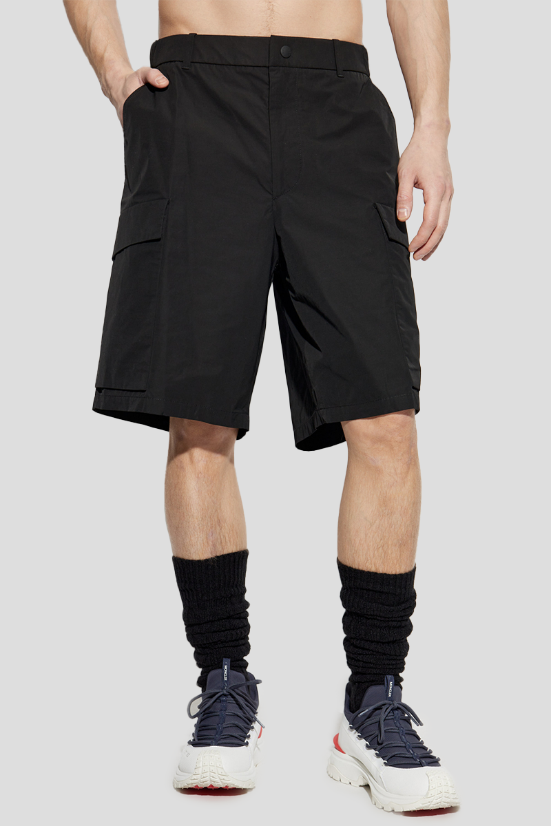 Ανδρικό-Μαύρο-Black-Cargo-Shorts-MONCLER