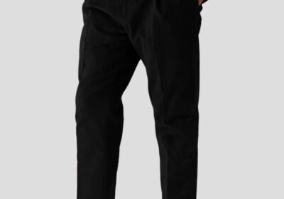 Ανδρικό-Μαύρο-Black-Corduroy-Trousers-BE-ABLE