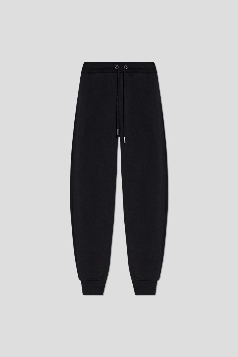 Ανδρικό-Μαύρο-Black-Cotton-Mens-Sweatpants-AMI-PARIS