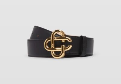 Ανδρικό-Μαύρο-Black-Gold-CC-Logo-Buckle-Belt-CASABLANCA