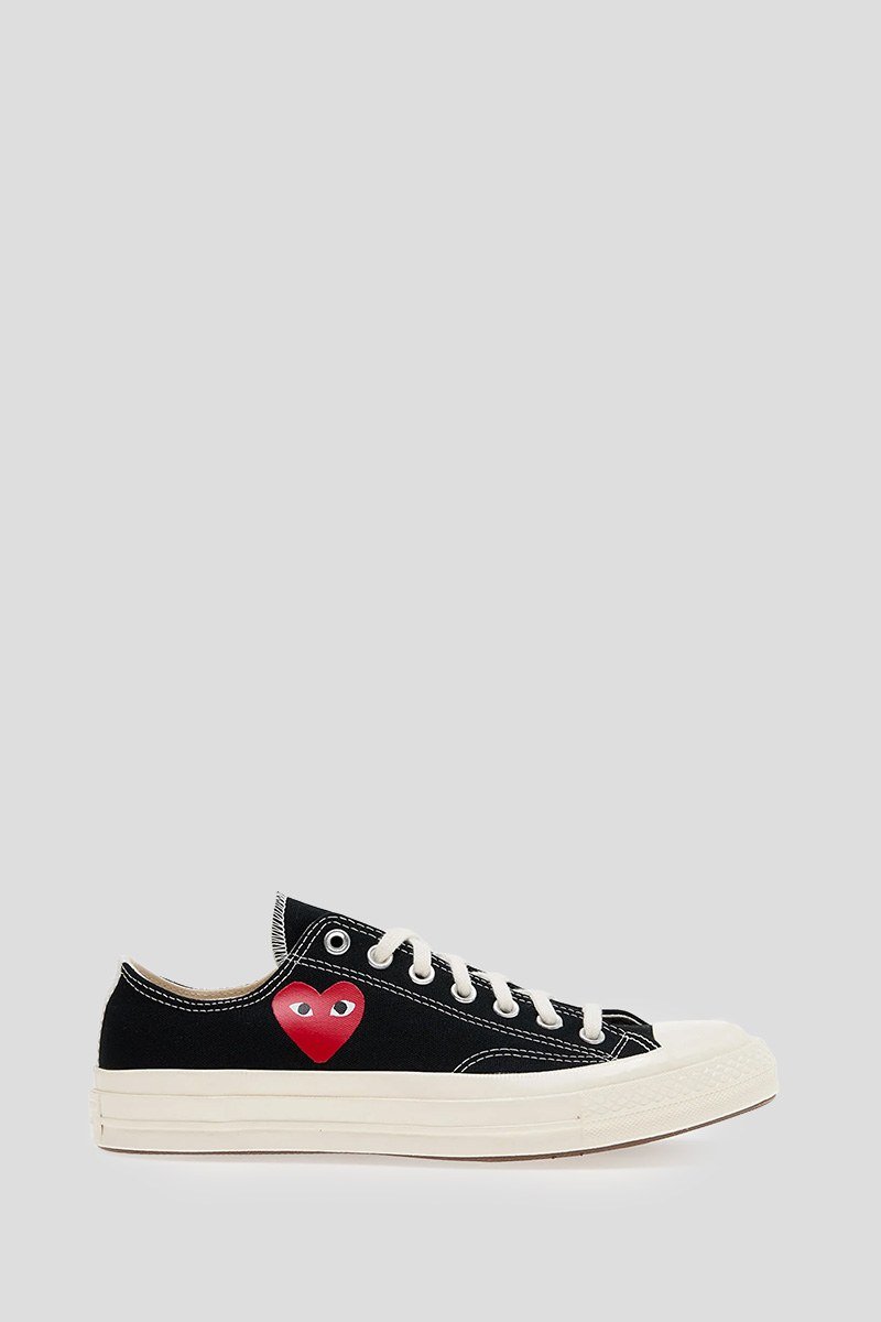 Ανδρικό-Μαύρο-Black-Low-Top-White-Sole-Sneakers-COMME-DES-GARCONS-PLAY