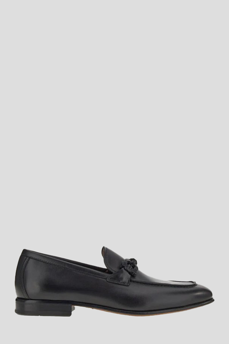Ανδρικό-Μαύρο-Black-Moccasin-With-Gancini-Ornament-SALVATORE-FERRAGAMO