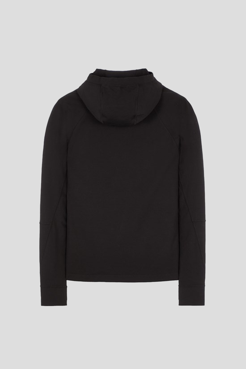 Ανδρικό Μαύρο Black Paneled Hoodie STONE ISLAND